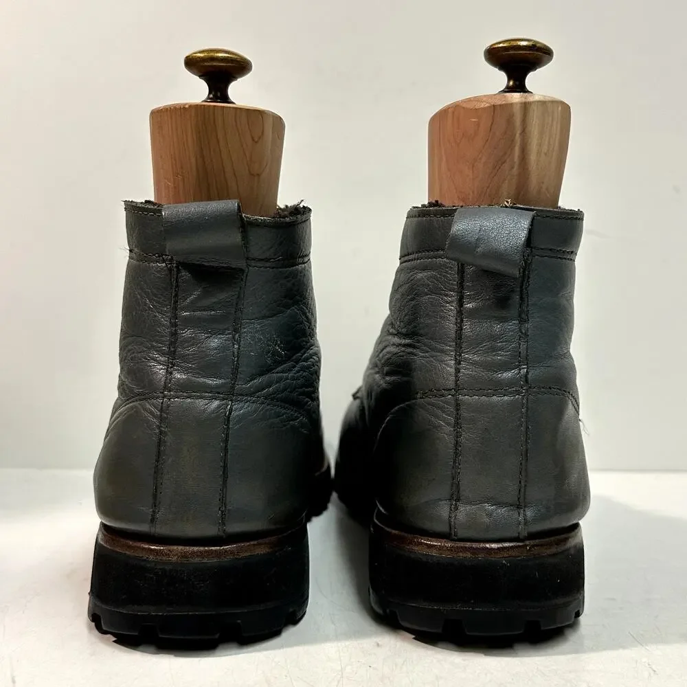 VGUC Rancourt & Co. Winter Boot Gray Leather Fleece Lined Made in Maine USA 12
